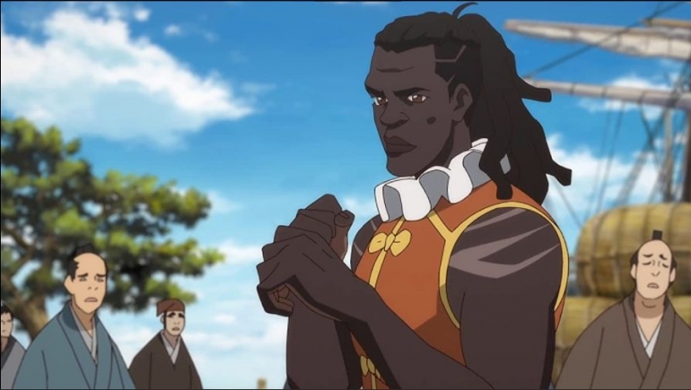 Yasuke ketika pertama kali tiba di Jepang (Netflix)