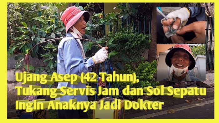 Ujang Asep Servis Jam Sol Sepatu. Dok Pribadi J.Krisnomo 16Mei21