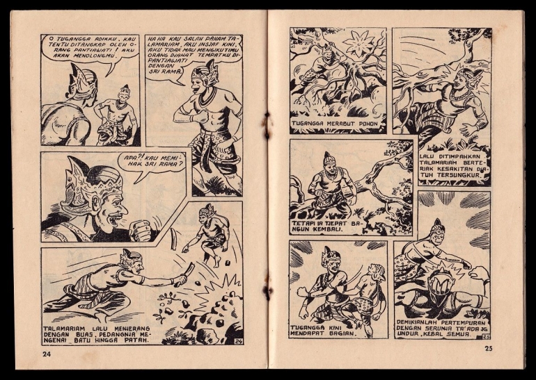 Komik Ramayana ilustrasi Patina antik