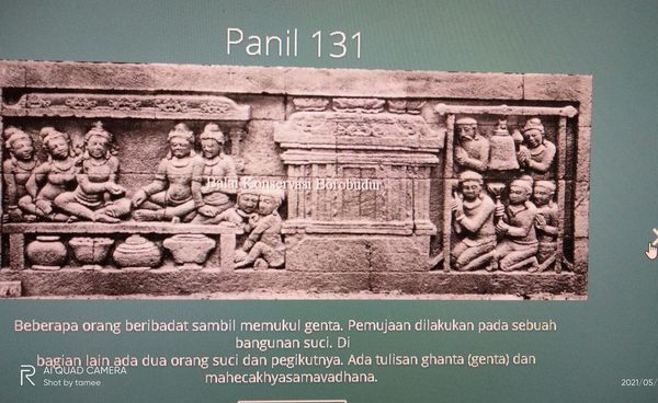 tangkap layar salah stau relief musik di Candi Borobudur dok. reliefcandiborobudur.com