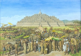 Lukisan tentang Borobudur karya G.B. Hooijer| Tropenmuseum