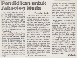 Tulisan saya di tabloid Mutiara 1991 tentang IFSA (Dokpri)