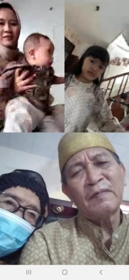 Video Call anak cucu yang di Yogya dan Makassar (dok. Pribadi)