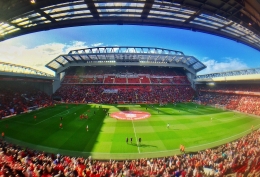 Stadion Anfield- Liverpool. Sumber: Ruaraidh Gillies / wikimedia