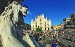 Piazza del Duomo, lokasi tifosi Inter dan Milan rayakan kemenangan. Sumber: koleksi pribadi