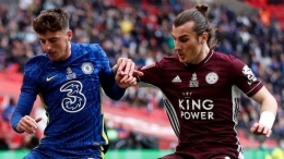 Mason Mount, Chelsea dan Caglar Soyuncu, Leicester  kembali berduel dalam laga di ajang Premier League (Foto Getty Images)