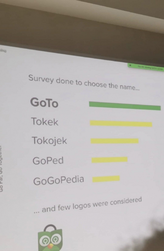 Tokek berada di posisi kedua setelah GoTo dalam proses penciptaan nama perusahaan gabungan Gojek - Tokopedia (twitter.com/MsLely)