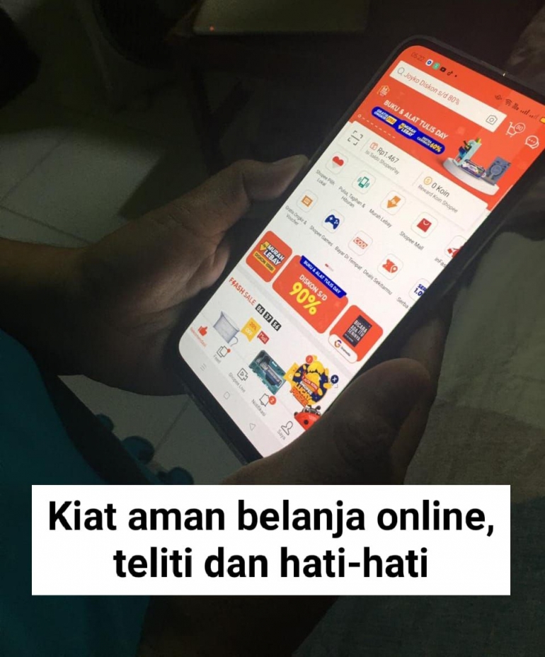 Kiat aman belanja online, harus teliti dan hati-hati (Dokumentasi pribadi)