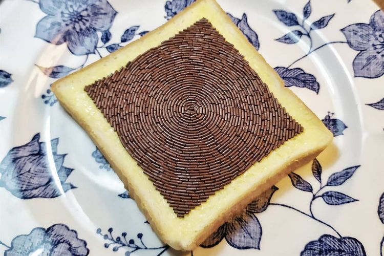Kreasi roti cokelat meses labirin. | @mtnzig_ via Kompas