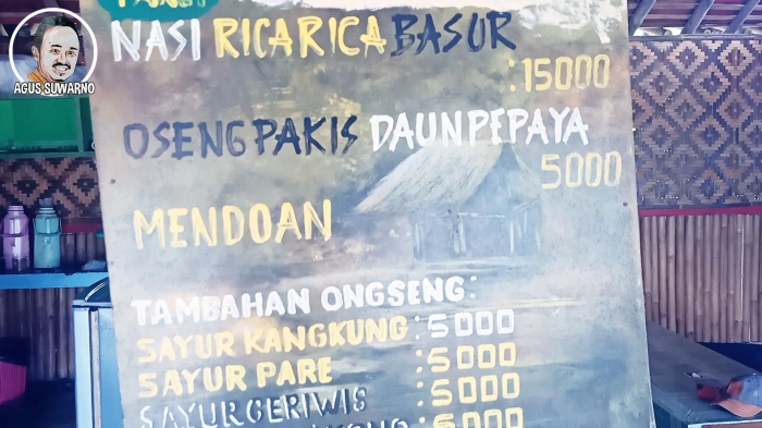 Menu Warung Gunung
