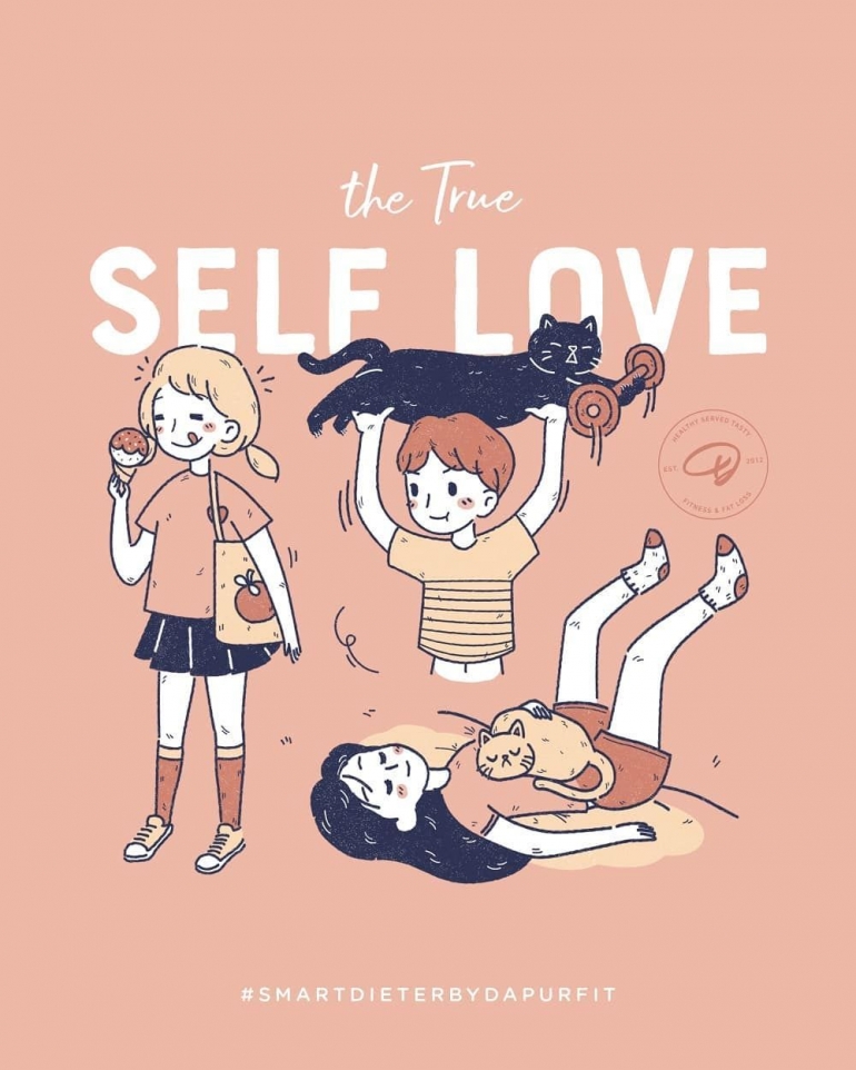 the true self-love (sumber: instagram Dapurfit)