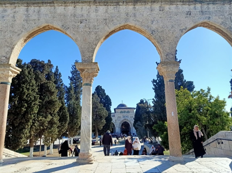 Ilustrasi Masjid Al Aqsa dilihat dari Dome of The Rock, 20 Desember 2019. Dokpri