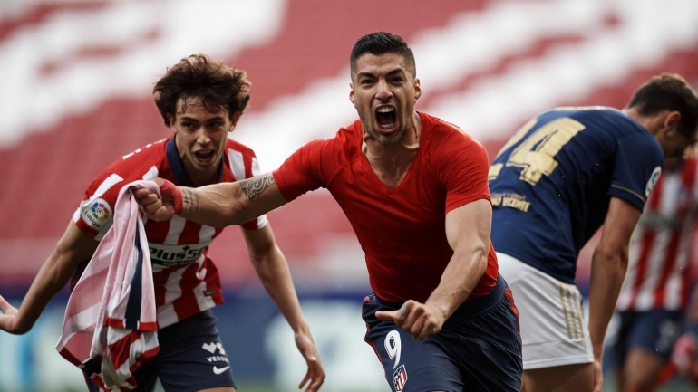 Luis Suarez memainkan peran penting dalam sukses Atletico Madrid menjadi juara Liga Spanyol musim 2020/21/Foto: Getty Images