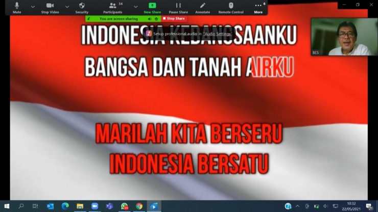 visual saat pemutaran lagu Indonesia raya -- dokpri rachma ghani