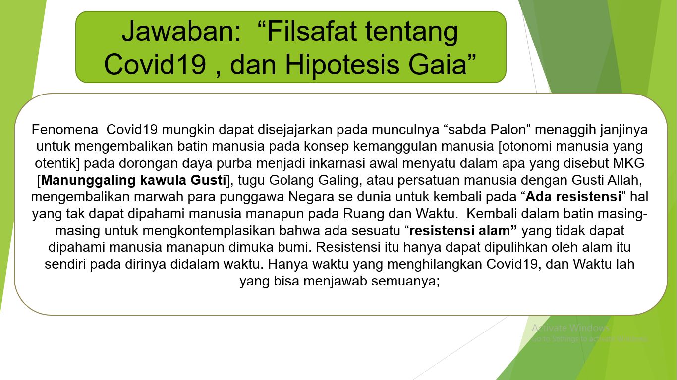 Jawaban Filsafat Tentang Covid-19 Dan Hipotesis Gaia Halaman 1 ...