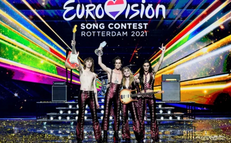 Maneskin berhahasil menjuarai Eurovision ke 65. Photo : PIROSCHKA VAN DE WOUW/REUTERS