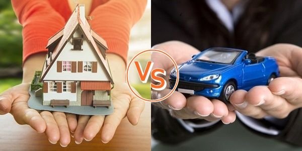 Ilustrasi beli rumah vs beli mobil. Gambar : hipwee.com