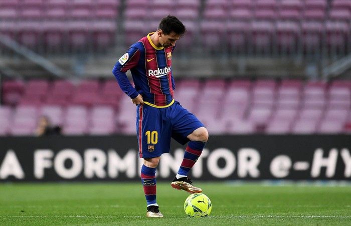 Yang awalnya Messi adalah Barcelona, berubah menjadi Barcelona adalah Messi . (Getty Images/David Ramos)