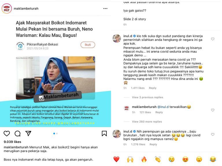 Neno dan Inul/sumber: instagram.com/maklambeturah