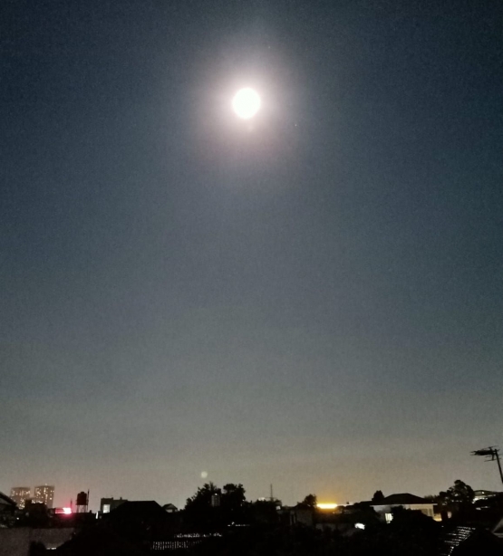 Ilustrasi super blood moon. Dokpri