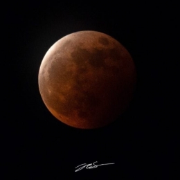 Ilustrasi gerhana bulan total hari ini kiriman Joshua dari Jepang (foto Joshua)