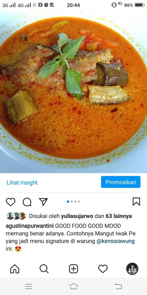 Tak selalu saya makan lalu membayar, adakalanya makan malah dibayar (Dokpri)