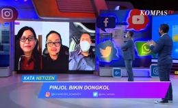 Tangkapan layar tayangan KataNetizen, Kompas TV: Pinjol Bikin Dongkol.