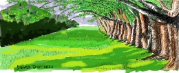 drawing pad (landscape by Joko Dwiatmoko)