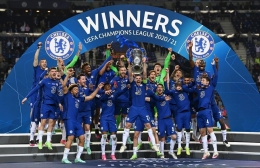 Chelsea merayakan kemenangan sebagai juara Liga Champions | Sumber: www.instagram.com/chelseafc