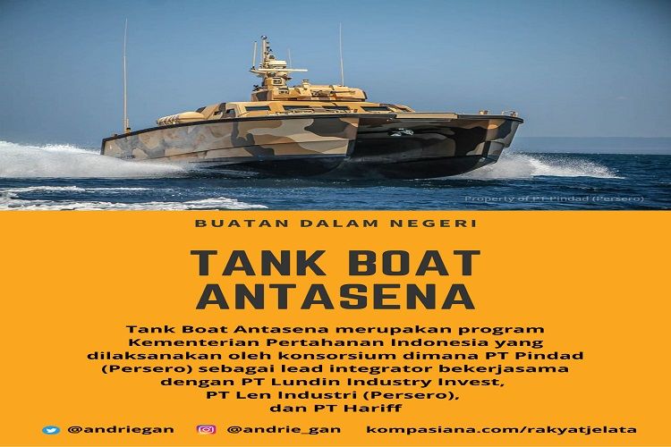 Deskripsi : Tank Boat Antasena menjadi yang pertama I Sumber foto : Pt.Pindad