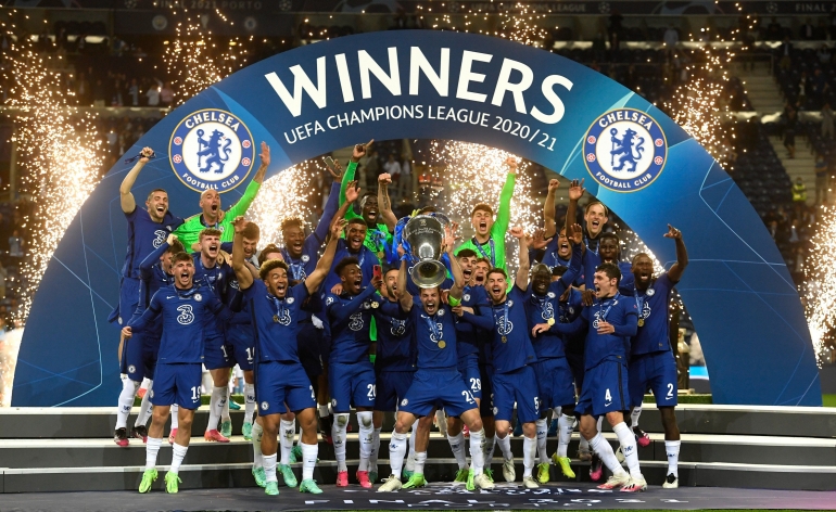 Selebrasi Juara Chelsea. Sumber: UEFA Champions League