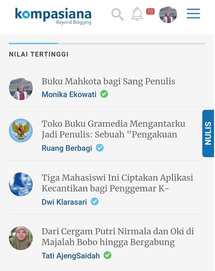 contoh mencapai nilai tertinggi ( kompasiana.com)