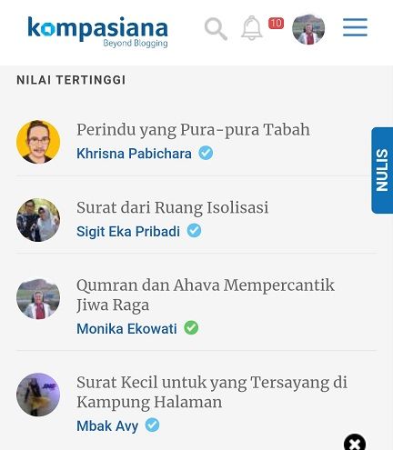 nilai tertinggi ( kompasiana.com)