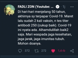 Akun twitter fadli zon/sumber: twitter.com/fadlizon