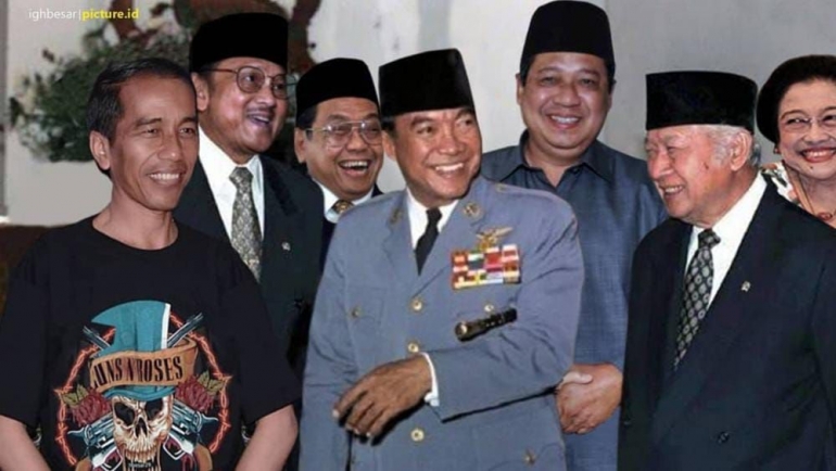 Foto karya editing Ahmad Hady Surya yang pernah viral , satu senyuman satu Indonesia.