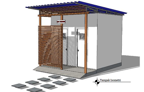 Desain bangunan Toilet Moderen dan Estetik Bagi Wisata Umbulsari