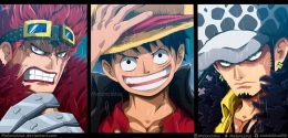 Kid, Luffy, dan Law, aktor utama perang Wano di One Piece 1015 (deviantart.com)