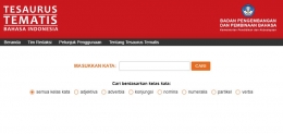 Situs Tesaurus Tematis Bahasa Indonesia | tangkapan layar dok Inspirasiana