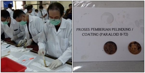Pengalaman ikut pelatihan konservasi koleksi logam oleh Pusat Konservasi Cagar Budaya DKI Jakarta (Dokpri)
