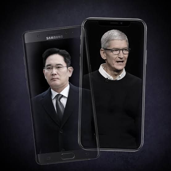 ilustrasi Samsung vs Apple (Forbes)