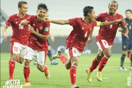 Indonesia bermain imbang 2-2 dengan Thailand (bola.kompas.com)