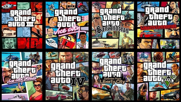 Game-game Grand Theft Auto (Sumber gambar : Rockstar Games)