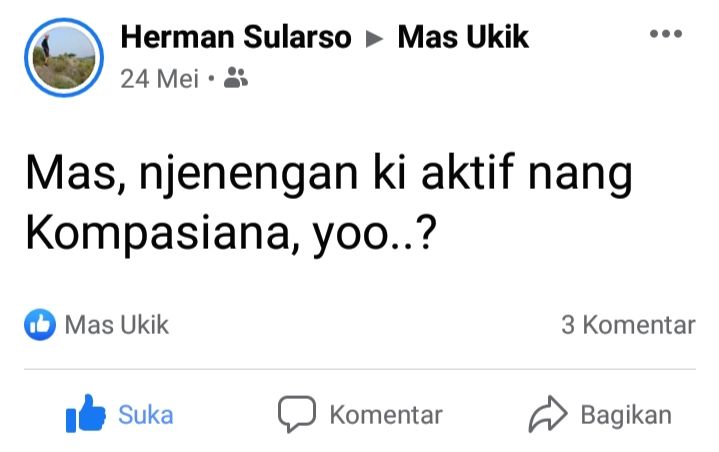 Seorang Facebook er pingin kenalan dan tukar pengalaman sebagai goweser.