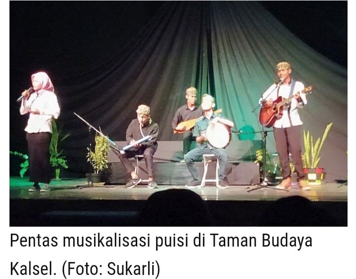 Ilustrasi profesional musikalisasi puisi: Sukarli (kalsel.antaranews.com)