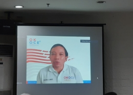 Indra Uno, Founder OK OCE saat memberikan sambutan pada Business Gathering, Jumat, 4 Juni 2021-dokpri