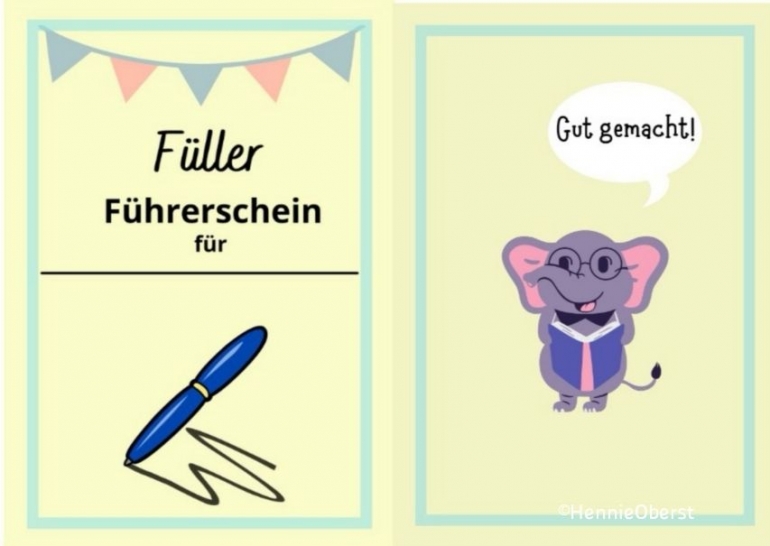 Füllerführerschein surat lulus menggunakan pena di sekolah Jerman | dok. HennieTriana—
