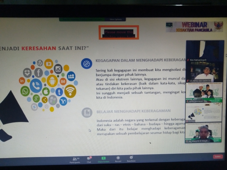 Webinar Kesaktian Pancasila. (foto dok damanhuri)