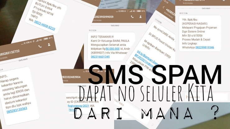 Kumpulan screenshoot SMS spam dokpri