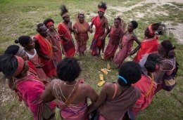 Gambar Representasi Masyarakat Adat Papua Bergandeng Tangan Melindungi Hutan Adat Sumber: http://media.greenpeace.org/