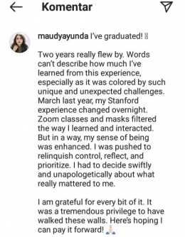 Instagram Maudy Ayunda